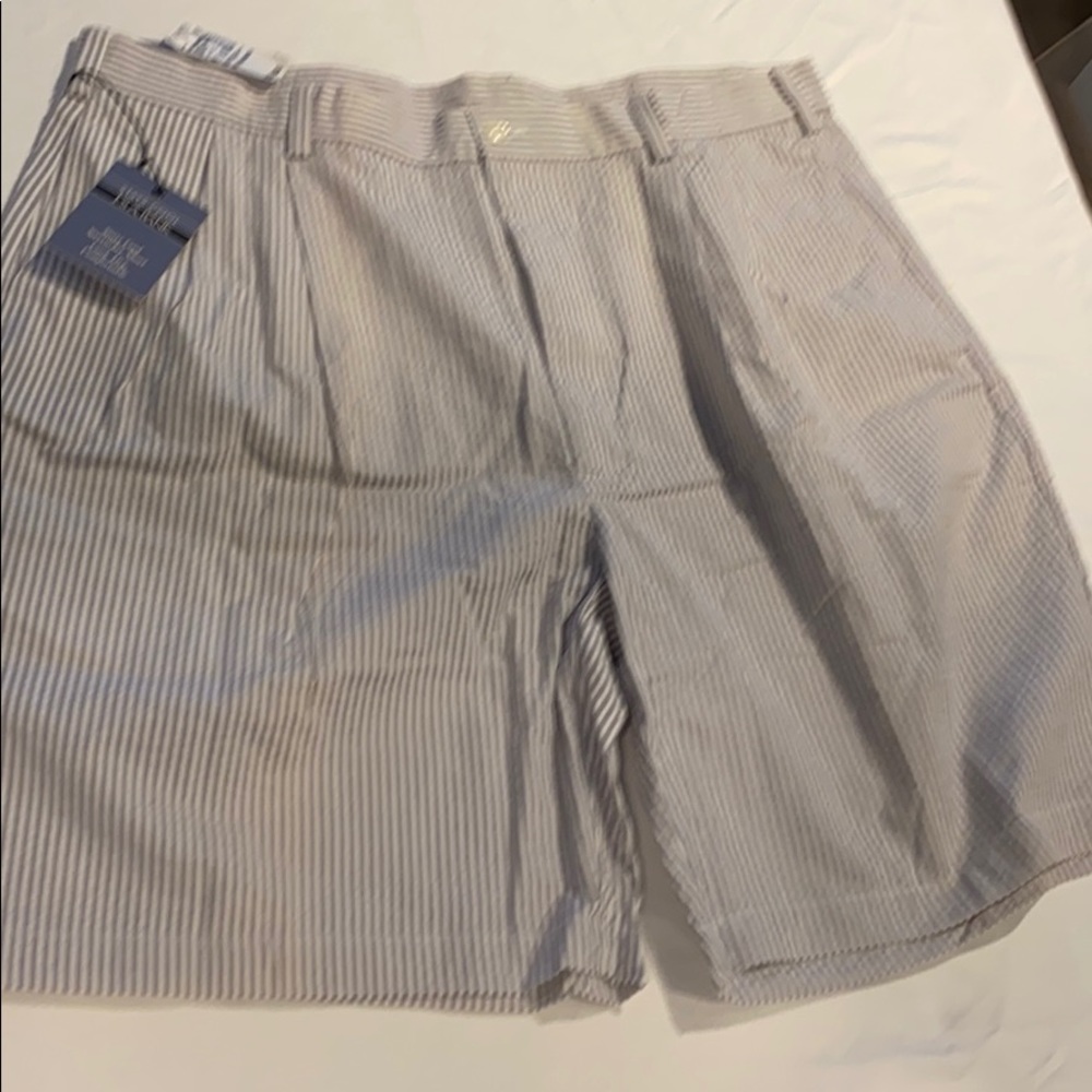 Men Gray Seersucker Shorts